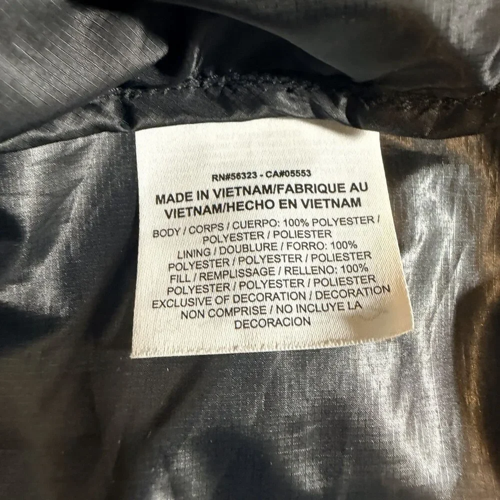 Nike Mens XL Black Aeroloft Polyfill Full-Zip Running Puffer Vest Full Zip